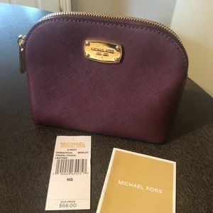 Merlot Travel Pouch Michael Kors Authentic